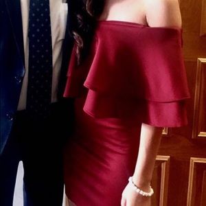 Akira Chicago Off the shoulder Ruffle Mini